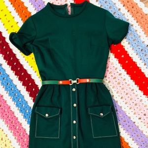 Vintage 70’s mini dress with belt